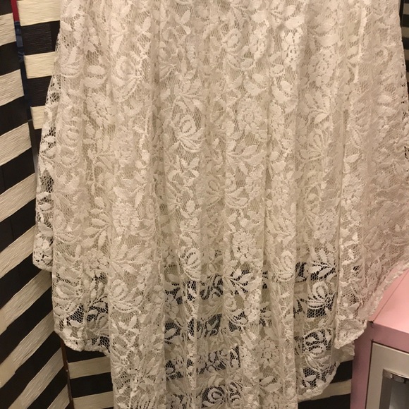 VGUC Mink Pink Asymmetrical Lace Skirt - Picture 4 of 4